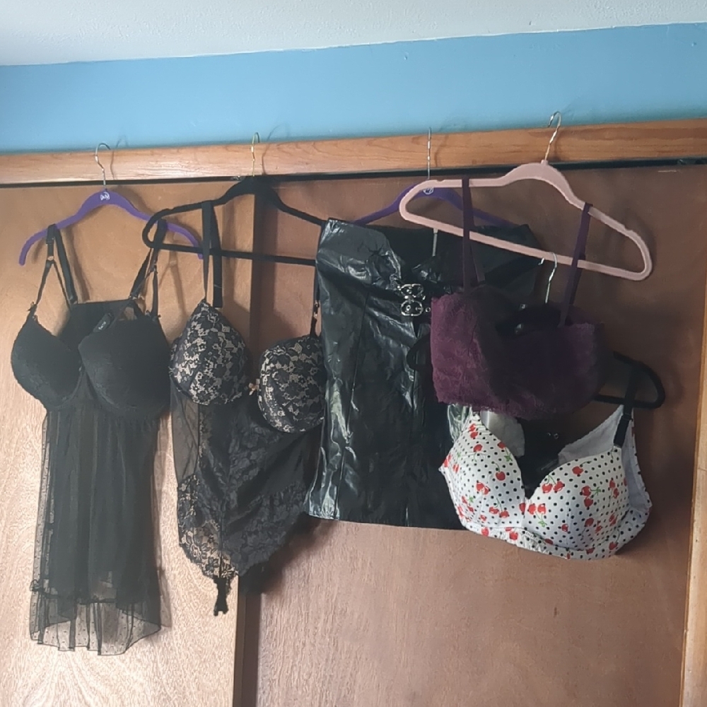 Huge Used 28 PCs Lingerie Bundle Resale Dancer Regular & Plus Sizes Hot Sexy Lot